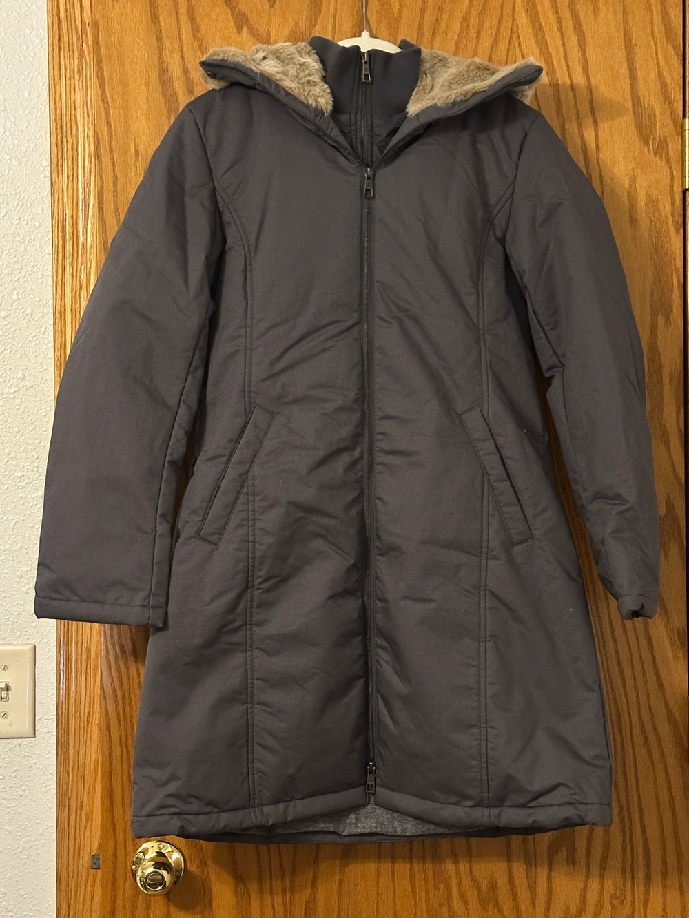 Hoodlum Women's Gray Insulated 2 in 1 Hooded Long Puffer Coat - NWT - Size L